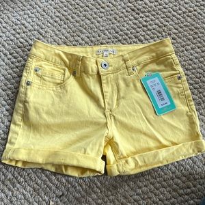 Copper Key yellow Jean shorts for girls